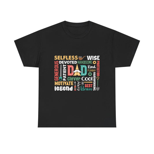 Best Dad Heavy Cotton Tee - Father's Day Gift, Motivational Shirt, Dad Appreciation Apparel, Funny Daddy T-shirt