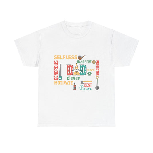 Best Dad Heavy Cotton Tee - Father's Day Gift, Motivational Shirt, Dad Appreciation Apparel, Funny Daddy T-shirt